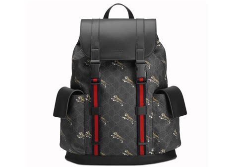 gucci bestiary|Gucci Bestiary Backpack GG Supreme Tigers Black/Grey .